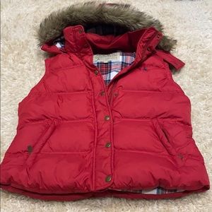 Jack Wills, Size 10 Red Vest With Fur